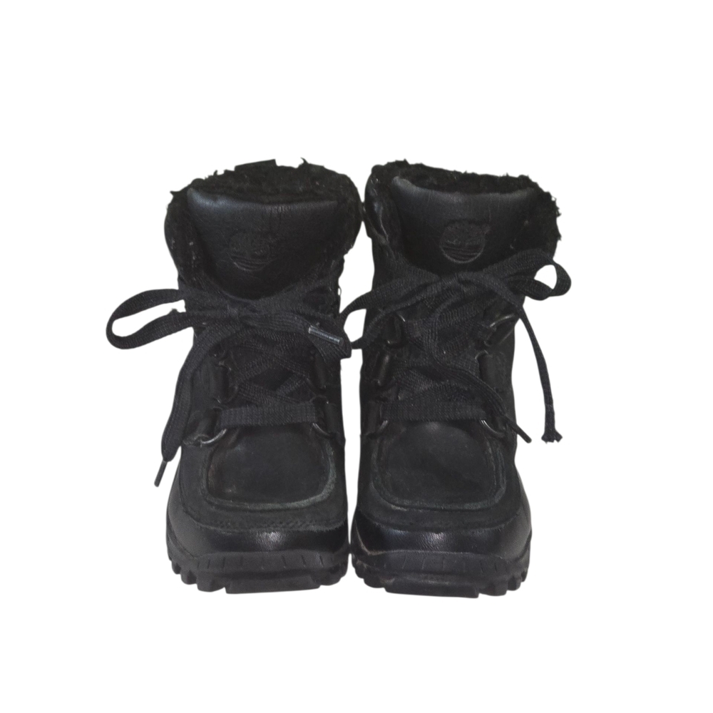 Timberland Kids Toddler 9.5 Black Side Zip Up Winter Boots Unisex — image 3 of 8